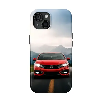 Red Honda Civic Si Mountain Road Drive