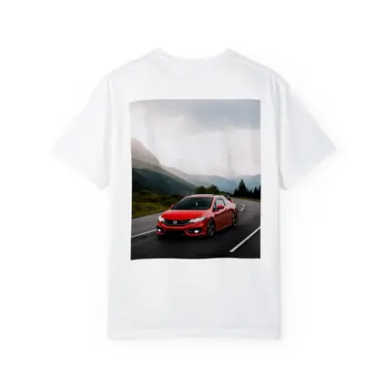 Red Honda Civic Si Mountain Road Drive