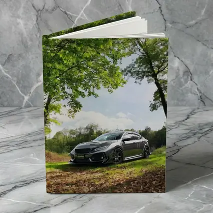 Honda Civic Dark Gray Forest Park Setting