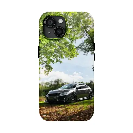 Honda Civic Dark Gray Forest Park Setting