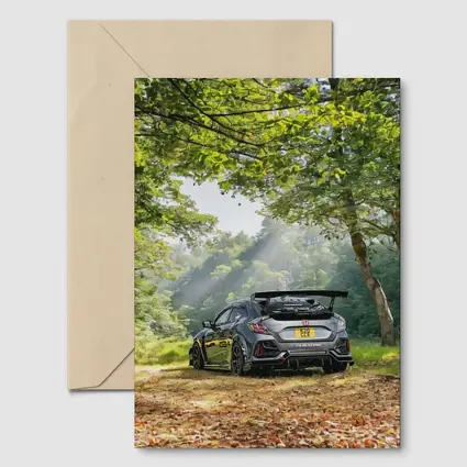 Honda Civic Type R Forest Road Scene
