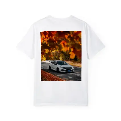 Honda Civic Type R White Autumn Road
