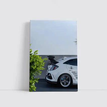 White Honda Civic Type R Rear View
