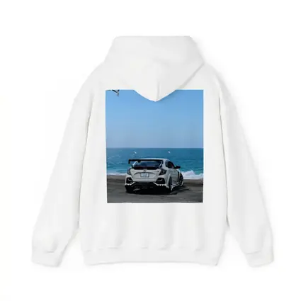 Honda Civic Type R White Ocean Background