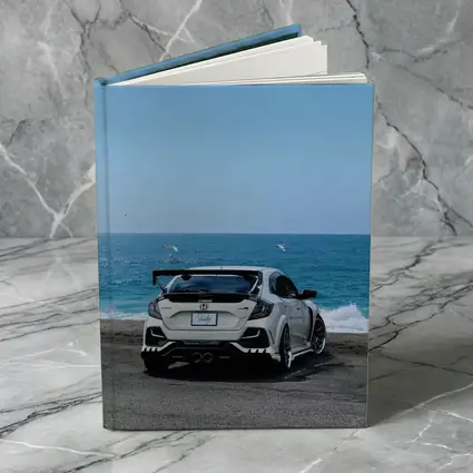 Honda Civic Type R White Ocean Background