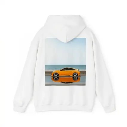 Honda Civic Coupe Slammed Orange Ocean Road