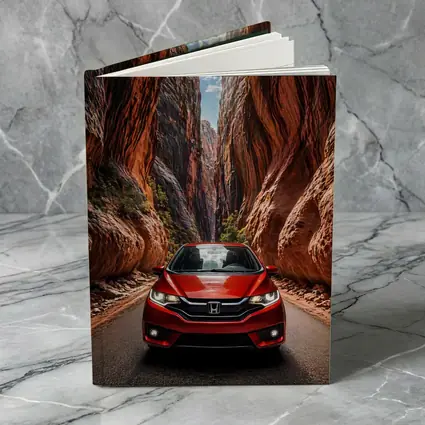 Honda Fit Red Canyon Road Drive