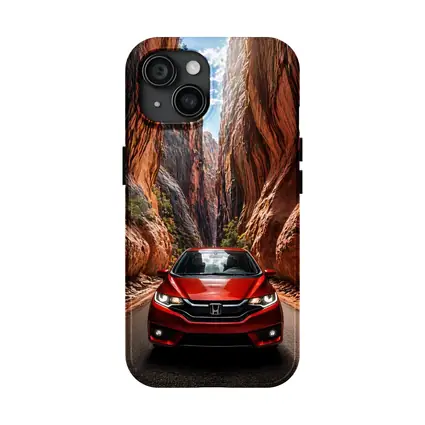Honda Fit Red Canyon Road Drive
