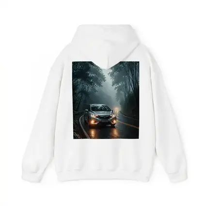 Honda Fit Driving Foggy Forest Mountain Road