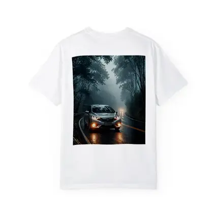 Honda Fit Driving Foggy Forest Mountain Road