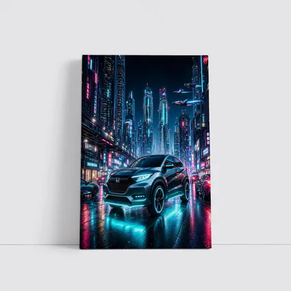 Honda HR-V Cyberpunk Neon City Night