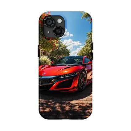 Honda NSX Red Sports Car Sunny Driveway