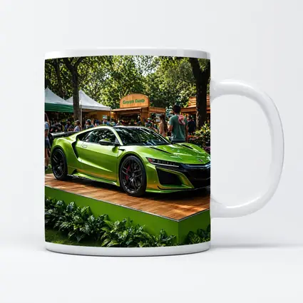 Acura NSX Green Supercar at Outdoor Fair