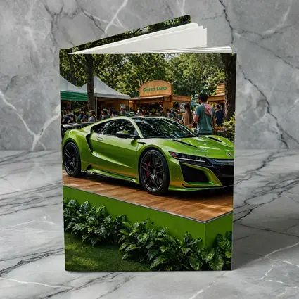 Acura NSX Green Supercar at Outdoor Fair