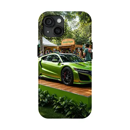 Acura NSX Green Supercar at Outdoor Fair