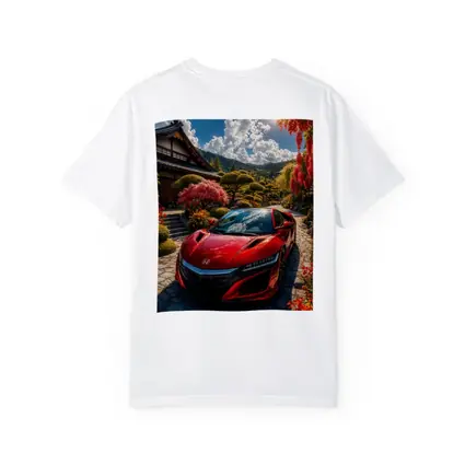 Honda NSX Red Sports Car Japanese Garden