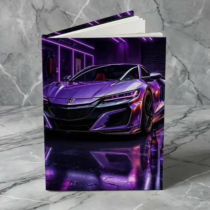 Honda NSX Purple Neon Garage Night