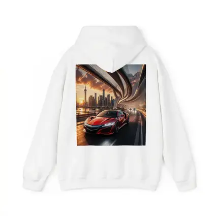 Honda NSX Red Supercar City Bridge Sunset