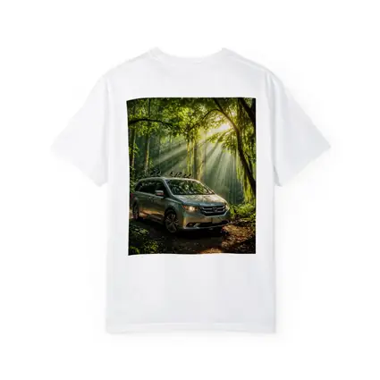 Honda Odyssey Minivan Parked In Forest