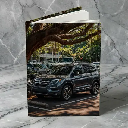 Honda Pilot SUV Parked Under Tropical Trees