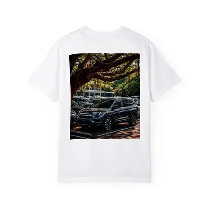 Honda Pilot SUV Parked Under Tropical Trees