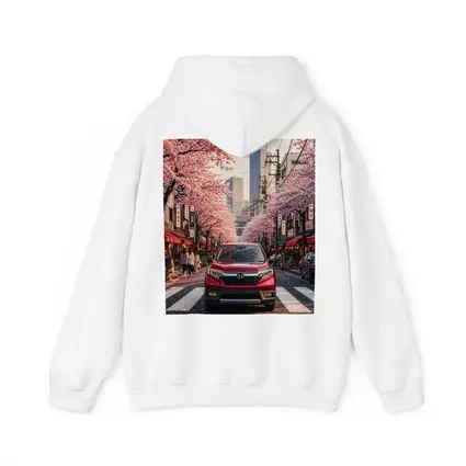 Honda Ridgeline Red Truck Tokyo Cherry Blossoms
