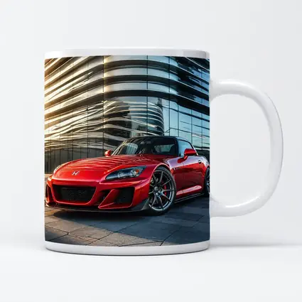 Honda S2000 Red Sports Car Urban Building