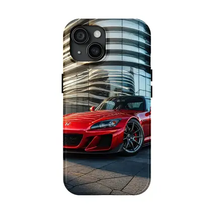 Honda S2000 Red Sports Car Urban Building