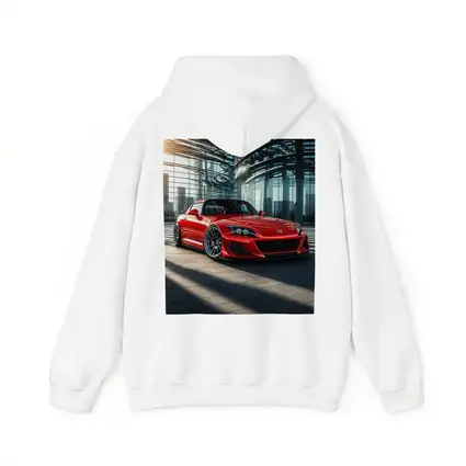 Honda S2000 Red Sports Car Glass Building