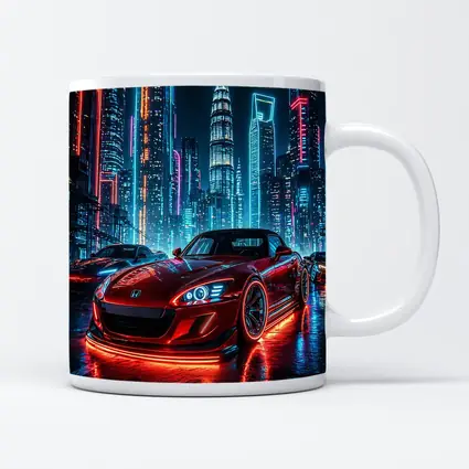 Honda S2000 Red Neon City Night