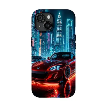 Honda S2000 Red Neon City Night