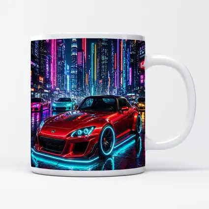 Honda S2000 Red Neon City Night