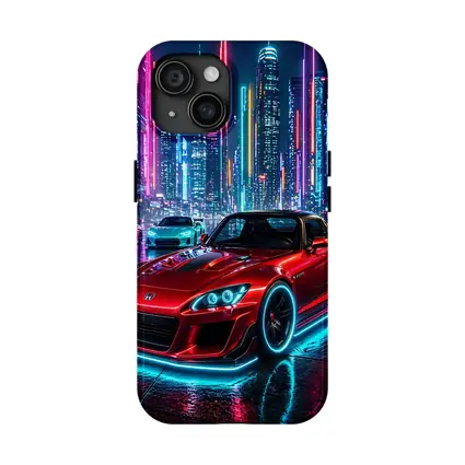 Honda S2000 Red Neon City Night