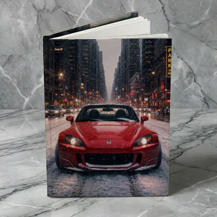 Honda S2000 Red Sports Car Snowy City