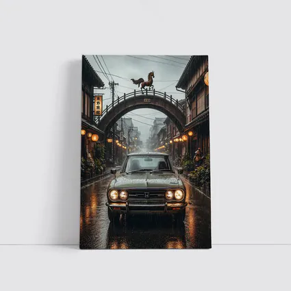 Honda Classic Car Rainy Japanese Street