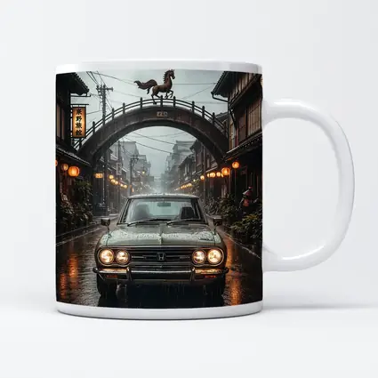 Honda Classic Car Rainy Japanese Street