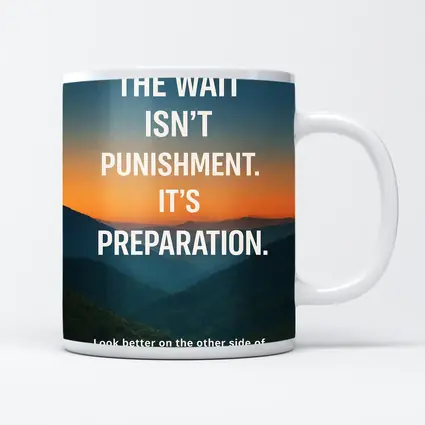 The Wait Is Preparation Mountain Sunset Quote