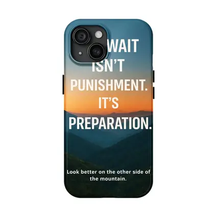 The Wait Is Preparation Mountain Sunset Quote