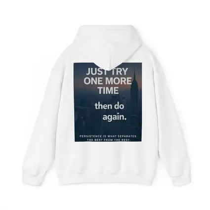 Persistence Quote City Skyline Dark Blue