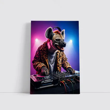 Hyena DJ Leopard Jacket Neon Club Night