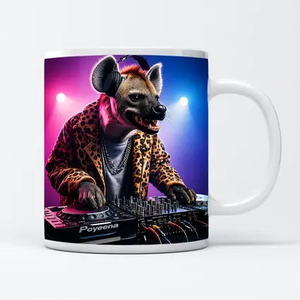 Hyena DJ Leopard Jacket Neon Club Night