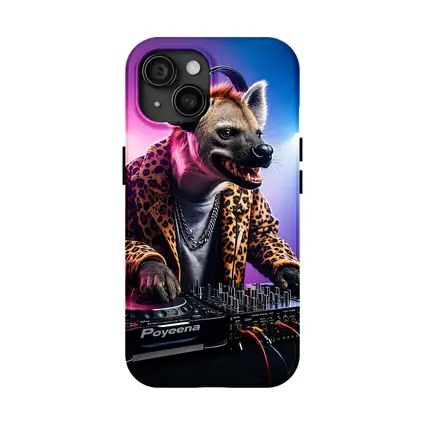 Hyena DJ Leopard Jacket Neon Club Night