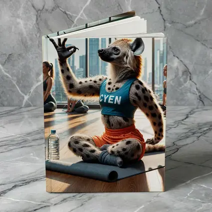 Hyena Doing Yoga In City Studio