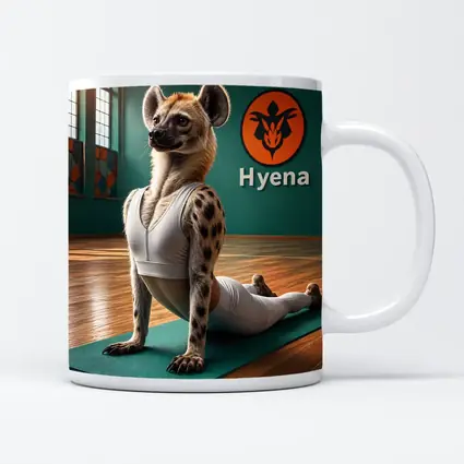 Hyena Doing Yoga Pose In Gym
