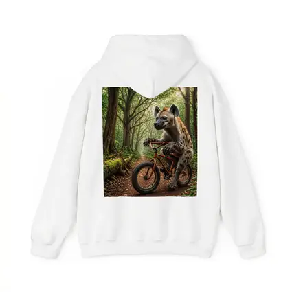 Hyena Riding Bicycle Through Forest Path