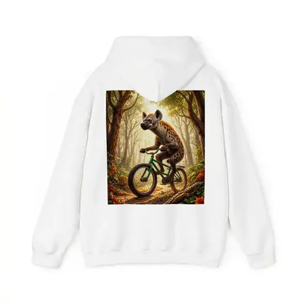 Hyena Riding Bicycle Through Forest
