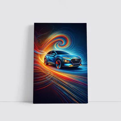 Hyundai Kona SUV Abstract Swirl Art