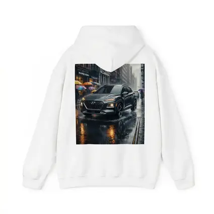 Hyundai Kona Rainy City Street Scene