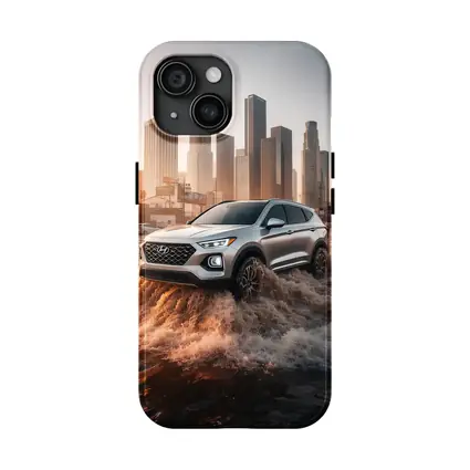 Hyundai Santa Fe Driving Flooded Los Angeles Streets