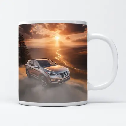 Hyundai Santa Fe Golden Sunset Landscape